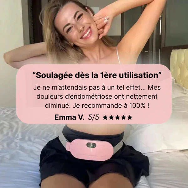 BellyBloom - Ceinture chauffante et massante menstruelle