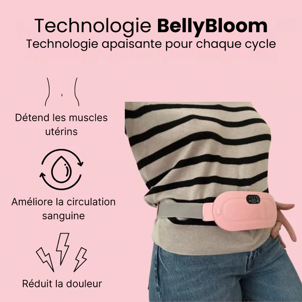 BellyBloom - Ceinture chauffante et massante menstruelle